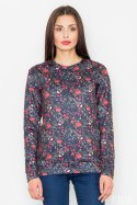Bluza Damska Model M541 Wzór 59 Black - Figl - S Bluza Damska Model M541 Wzór 59 Black - Figl - S