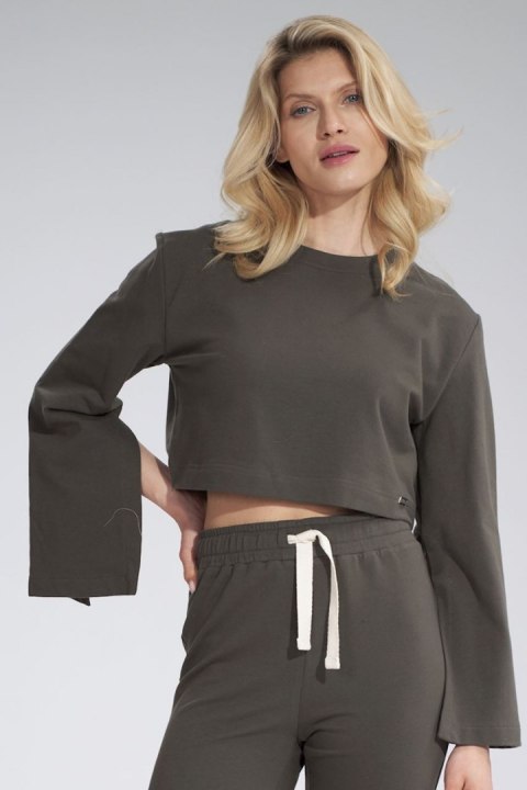 Bluza Damska Model M774 Oliwka - Figl - s Bluza Damska Model M774 Oliwka - Figl - s