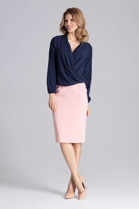 Bluzka Model M659 Navy - Figl - L Bluzka Model M659 Navy - Figl - L