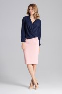 Bluzka Model M659 Navy - Figl - M Bluzka Model M659 Navy - Figl - M