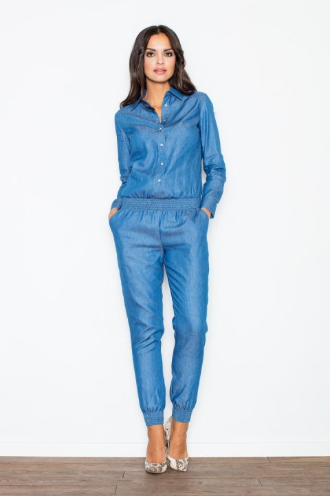 Kombinezon Damski Model 314 Blue - Figl - L Kombinezon Damski Model 314 Blue - Figl - L