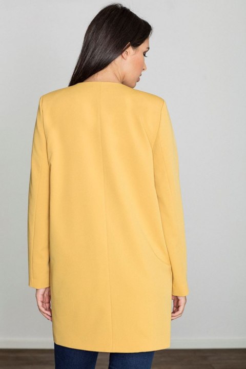 Płaszcz Damski Model M551 Yellow - Figl - XL Płaszcz Damski Model M551 Yellow - Figl - XL