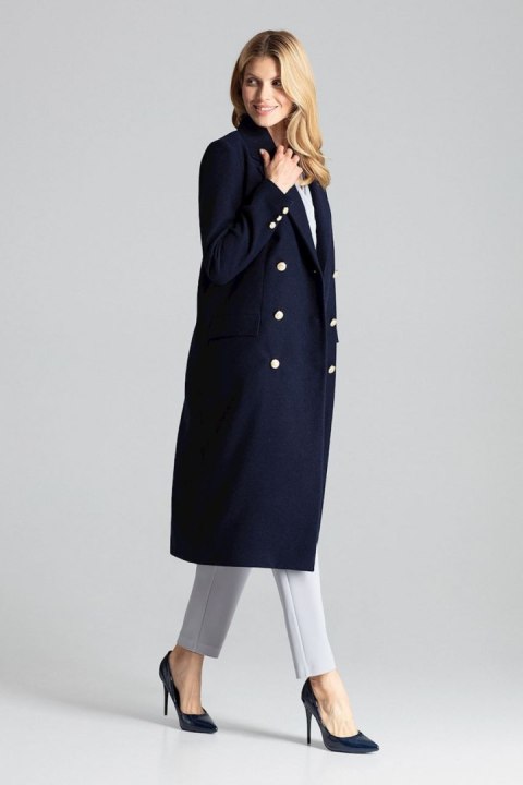 Płaszcz Damski Model M681 Navy - Figl - S Płaszcz Damski Model M681 Navy - Figl - S