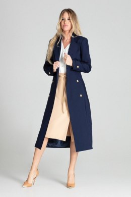 Płaszcz Damski Model M698 Navy - Figl Hurtownia odzieży on-line, moda damska, bielizna i obuwie dla kobiet - Matterhorn.pl - L
