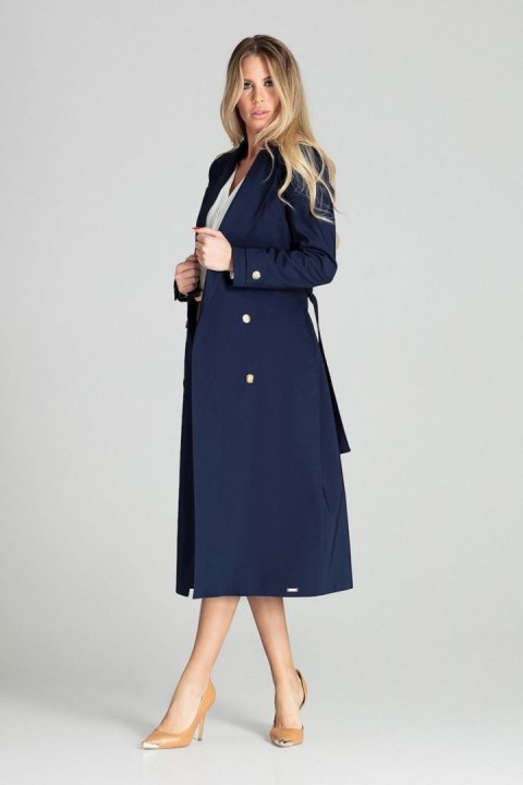 Płaszcz Damski Model M698 Navy - Figl Hurtownia odzieży on-line, moda damska, bielizna i obuwie dla kobiet - Matterhorn.pl - L Płaszcz Damski Model M698 Navy - Figl Hurtownia odzieży on-line, moda damska, bielizna i obuwie dla kobiet - Matterhorn.pl - L