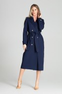 Płaszcz Damski Model M698 Navy - Figl - S Płaszcz Damski Model M698 Navy - Figl - S