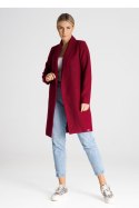 Płaszcz Damski Model M990 Bordo - Figl - M Płaszcz Damski Model M990 Bordo - Figl - M