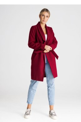 Płaszcz Damski Model M990 Bordo - Figl Hurtownia odzieży on-line, moda damska, bielizna i obuwie dla kobiet - Matterhorn.pl - XS