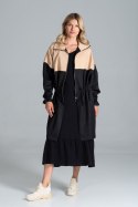 Płaszcz Model M817 Black/Beige - Figl - L/XL Płaszcz Model M817 Black/Beige - Figl - L/XL