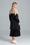 Płaszcz Model M817 Black/Beige - Figl - L/XL Płaszcz Model M817 Black/Beige - Figl - L/XL