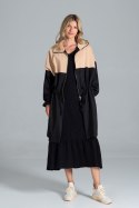 Płaszcz Model M817 Black/Beige - Figl - L/XL Płaszcz Model M817 Black/Beige - Figl - L/XL