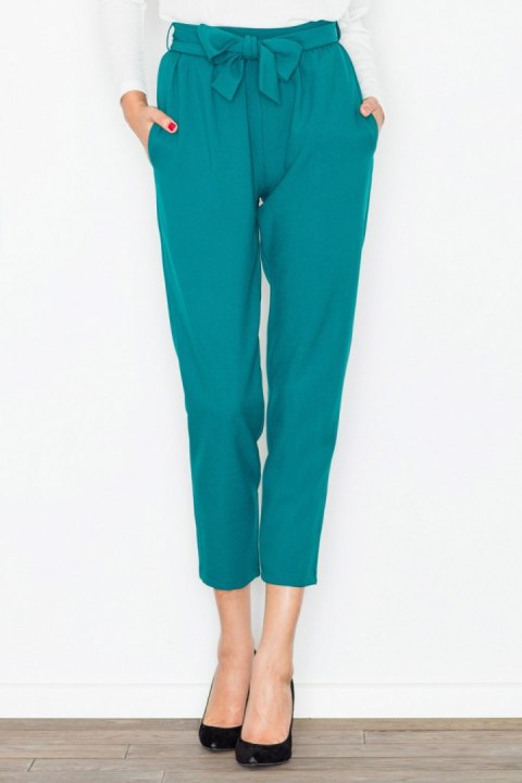 Spodnie Damskie Model M523 Green - Figl - XL Spodnie Damskie Model M523 Green - Figl - XL