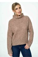 Sweter Damski Model M886 Brown - Figl - uniwersalny