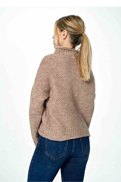 Sweter Damski Model M886 Brown - Figl - uniwersalny Sweter Damski Model M886 Brown - Figl - uniwersalny