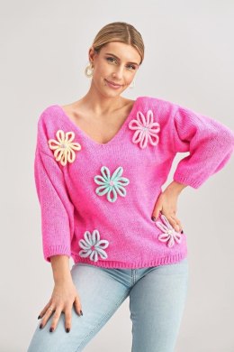 Sweter Damski Model M994 Fuksja - Figl - uniwersalny