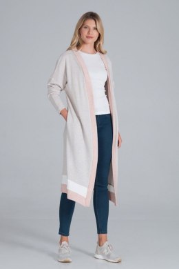 Sweter Kardigan Model M845 Beige/Pink/White - Figl - L/XL