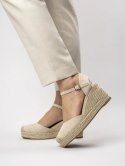 Damskie Espadryle na Koturnie WILD ELEGANCE BEIGE - 38 Damskie Espadryle na Koturnie WILD ELEGANCE BEIGE - 38