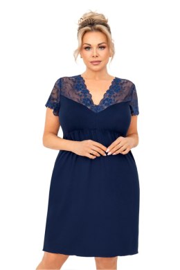 Koszulka nocna Koszula Nocna Model Livia Plus Size Dark Blue - Donna - XXXXXXL