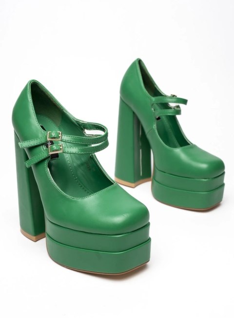 Czółenka na platformie LOIT GREEN - 37 Czółenka na platformie LOIT GREEN - 37