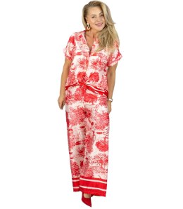 Elegancki komplet damski z printem toile de Jouy 