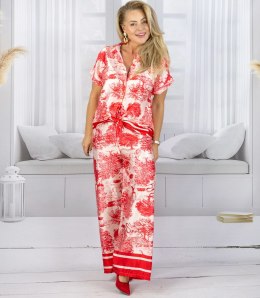 Elegancki komplet damski z printem toile de Jouy 