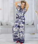Elegancki komplet damski z printem toile de Jouy " COLETTE (Granatowy)