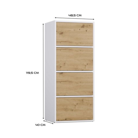 Komoda ALMA Front DĄB ARTISAN Korpus BIEL Komoda ALMA Front DĄB ARTISAN Korpus BIEL