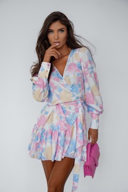 Sukienka Model Anna Krótka 286144015 Fiori Pastello - LaBalancia - M/L
