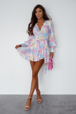 Sukienka Model Anna Krótka 286144015 Fiori Pastello - LaBalancia - M/L
