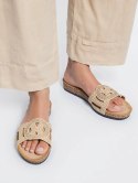 Damskie Ażurowe Klapki CELEST BEIGE - 38 Damskie Ażurowe Klapki CELEST BEIGE - 38