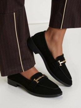 Damskie Loafersy EVANA BLACK - Klasyczna Czerń z Eleganckim Akcentem - 37