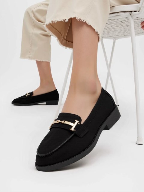 Damskie Loafersy EVANA BLACK - Klasyczna Czerń z Eleganckim Akcentem - 40 Damskie Loafersy EVANA BLACK - Klasyczna Czerń z Eleganckim Akcentem - 40