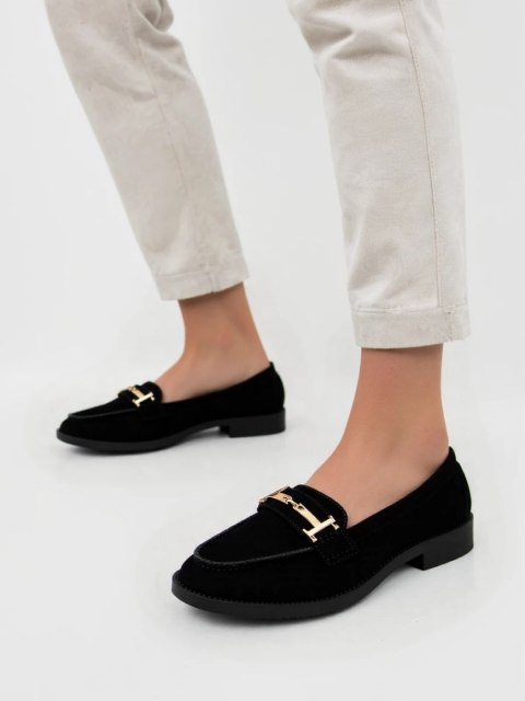 Damskie Loafersy EVANA BLACK - Klasyczna Czerń z Eleganckim Akcentem - 40 Damskie Loafersy EVANA BLACK - Klasyczna Czerń z Eleganckim Akcentem - 40