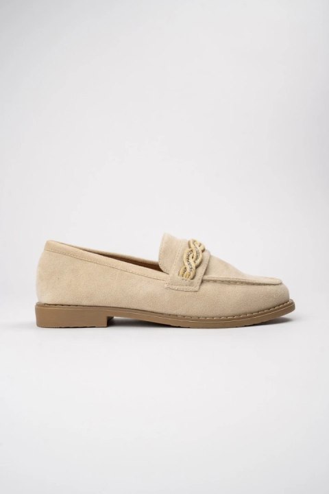 Damskie Loafersy ROCHE BEIGE - 37 Damskie Loafersy ROCHE BEIGE - 37