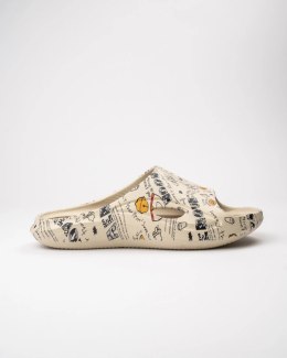 Klapki Graficzne Kremowe - 37