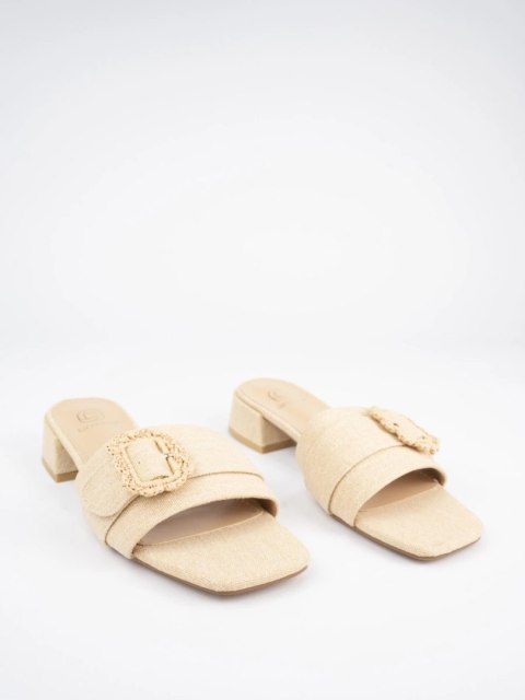 Klapki Eleganca Khaki - 38