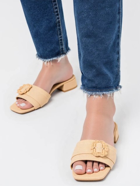 Klapki Eleganca Khaki - 39