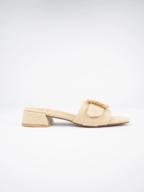 Klapki Eleganca Khaki - 39