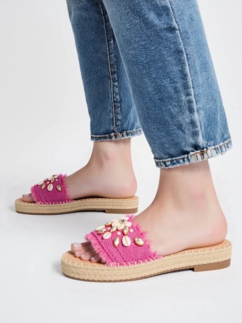 Klapki Boho Chik Fushia - 38