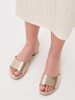 Obuwie damskie eleganckie w kolorze Gold - 39