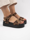 Kozaki damskie eleganckie w kolorze LEOPARD - 38