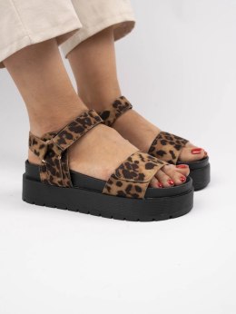 Kozaki damskie eleganckie w kolorze LEOPARD - 38