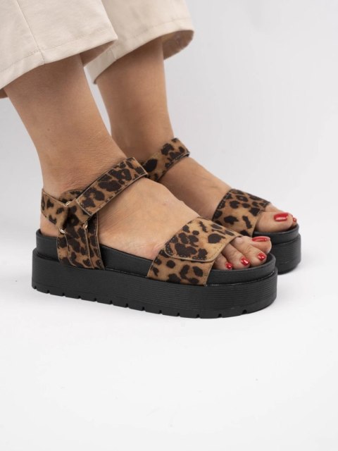 Kozaki damskie eleganckie w kolorze LEOPARD - 38