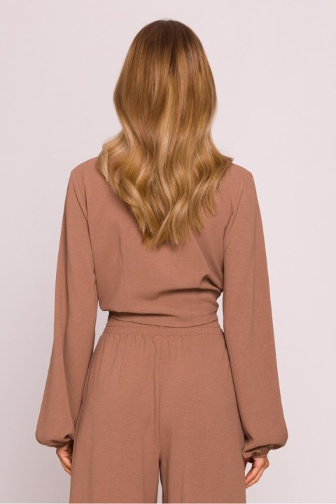 Bluzka Model MOE861 Czekolada - Moe - XXL Bluzka Model MOE861 Czekolada - Moe - XXL