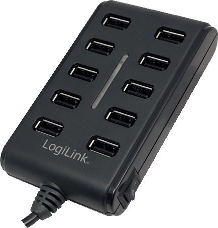 Hub USB LOGILINK USB 2.0 Hub 10-Port z włącznikiem On/Off Hub USB LOGILINK USB 2.0 Hub 10-Port z włącznikiem On/Off
