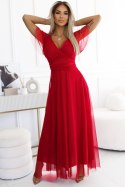 Sukienka Model Nastia 562-7 Red - Numoco - uniwersalny Sukienka Model Nastia 562-7 Red - Numoco - uniwersalny