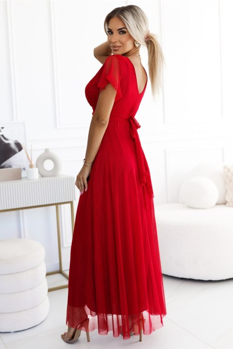 Sukienka Model Nastia 562-7 Red - Numoco - uniwersalny Sukienka Model Nastia 562-7 Red - Numoco - uniwersalny