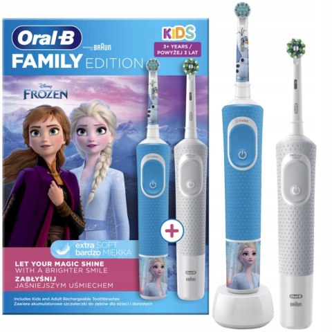 Szczoteczka do zębów ORAL-B D100.413 Sens White + D100.413 Kids Szary Szczoteczka do zębów ORAL-B D100.413 Sens White + D100.413 Kids Szary