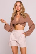 Szorty Damskie Model MOE860 Beige - Moe - M Szorty Damskie Model MOE860 Beige - Moe - M