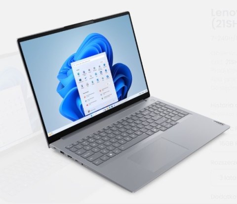 Notebook LENOVO ThinkBook 16 G8 (16"/16GB/SSD512GB/W11P/Srebrno czarny) Notebook LENOVO ThinkBook 16 G8 (16"/16GB/SSD512GB/W11P/Srebrno czarny)